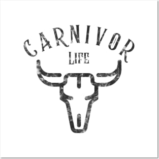 Carnivore Life Distressed Posters and Art